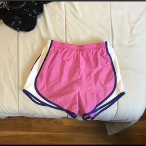 Pink Nike Dri-Fit shorts